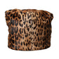 Dolce & Gabbana Brown Leopard Fur Women Bucket Hat