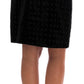 Dolce & Gabbana Dark Green Baroque Velvet Pencil Skirt