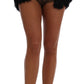 Dolce & Gabbana Black Mink Nutria Fur Mini Hot Pants