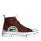 Dolce & Gabbana Multicolor Patchwork High Top Sneaker Shoes