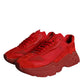 Dolce & Gabbana Red Leather Daymaster Low Top Sneakers Shoes