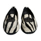 Dolce & Gabbana Black White Calf Fur Slip On Loafers Men Shoes