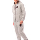 Billionaire Italian Couture Gray Cotton Hooded Sweatsuit