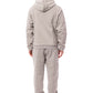 Billionaire Italian Couture Gray Cotton Hooded Sweatsuit