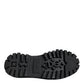 Dolce & Gabbana Black Leather Trekking Derby Embellished Shoes