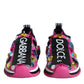 Dolce & Gabbana Pink Sorrento Crystals Low Top Sneakers Shoes