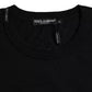 Dolce & Gabbana Black Logo Embossed Cotton Crew Neck T-shirt
