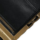 Dolce & Gabbana Bordeaux Black Velvet Gold Frame Clutch Evening Purse Bag