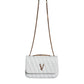 Versace White Mini Nappa Leather Crossbody Shoulder Bag