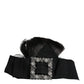 Dolce & Gabbana Black Hair Parrucchiera Crystal Headband Diadem