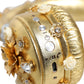 Dolce & Gabbana Gold Leather Floral Crystal Angel Headset Headphones