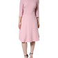 Dolce & Gabbana Pink A-line Viscose 3/4 Sleeves Dress