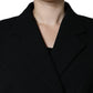Dolce & Gabbana Black Double Breasted Trench Coat Jacket