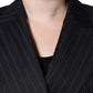 Dolce & Gabbana Black Striped Double Breasted Coat Jacket