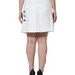 Dolce & Gabbana White Floral Brocade Embellished Mini Skirt