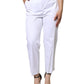 Dolce & Gabbana White Cotton Mid Waist Tapered Denim Jeans
