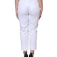 Dolce & Gabbana White Cotton Mid Waist Tapered Denim Jeans