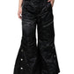 Dolce & Gabbana Black Quilted High Waist Women Wide Leg Pants