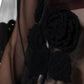Dolce & Gabbana Black Nylon Mesh Transparent Floral Blouse