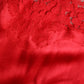 Dolce & Gabbana Red Satin Lace Trim Round Neck Blouse Top
