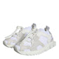 Dolce & Gabbana White Mesh Sorrento Trekking Sneakers Shoes
