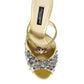 Dolce & Gabbana Yellow Mary Janes Satin Crystal Sandals Shoes