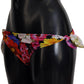 Dolce & Gabbana Black Floral Print Swimsuit Bikini Bottom Swimwear