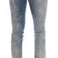 Versace Jeans Blue Wash Torn Stretch Slim Fit Jeans