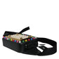Dolce & Gabbana Black Leather LED Logo Belt Waist Fanny Pack Bag