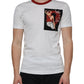 Dolce & Gabbana White Graphic Print Cotton Crew Neck T-shirt
