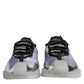 Dolce & Gabbana Silver Black Nylon NS1 Low Top Sneakers Shoes