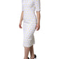 Dolce & Gabbana White Daisy Macrame Lace Sheath Midi Dress