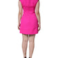 Dolce & Gabbana Pink Sleeveless Bodycon A-line Mini Dress
