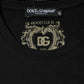 Dolce & Gabbana Black Cotton Crew Neck Short Sleeve T-shirt
