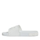 Dolce & Gabbana White Rubber Slides Sandals Beachwear Shoes