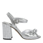 Dolce & Gabbana Silver Mirror Heels KEIRA Sandals Shoes
