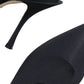 Dolce & Gabbana Black Jersey Stretch Heels Slingback Shoes