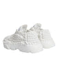 Dolce & Gabbana White Knitted Daymaster Sneakers Shoes