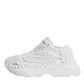 Dolce & Gabbana White Knitted Daymaster Sneakers Shoes
