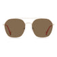 Polaroid Beige Stainless Steel Sunglasses