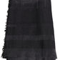 GF Ferre Dark Gray Wool Viscose Foulard Patterned Scarf