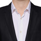 Dolce & Gabbana Dark Blue Wool Single Breasted Dress Coat Blazer