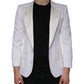 Dolce & Gabbana Off White Wool Single Breasted Dress Blazer