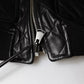 Dolce & Gabbana Black Calf Leather Quilted Full Zip Jacket
