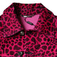 Dolce & Gabbana Fuchsia Leopard Button Down Collared Jacket