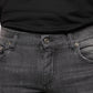 Dolce & Gabbana Black Tattered Cotton Skinny Men Denim Jeans