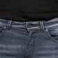Dolce & Gabbana Dark Blue Washed Cotton Skinny Denim Jeans