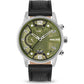 Police Black Leather Bracelet Watch