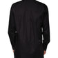 Dolce & Gabbana Black Cotton Button Down Men Casual Shirt