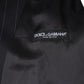 Dolce & Gabbana Black Leather Waistcoat Dress Formal Vest